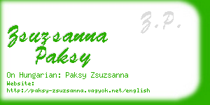 zsuzsanna paksy business card